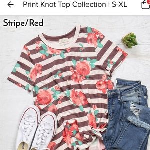 Knot front shirt